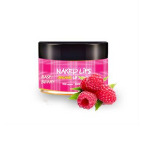 Naked Lips, økologisk læbe scrub med hindbær, jojoba og sukker