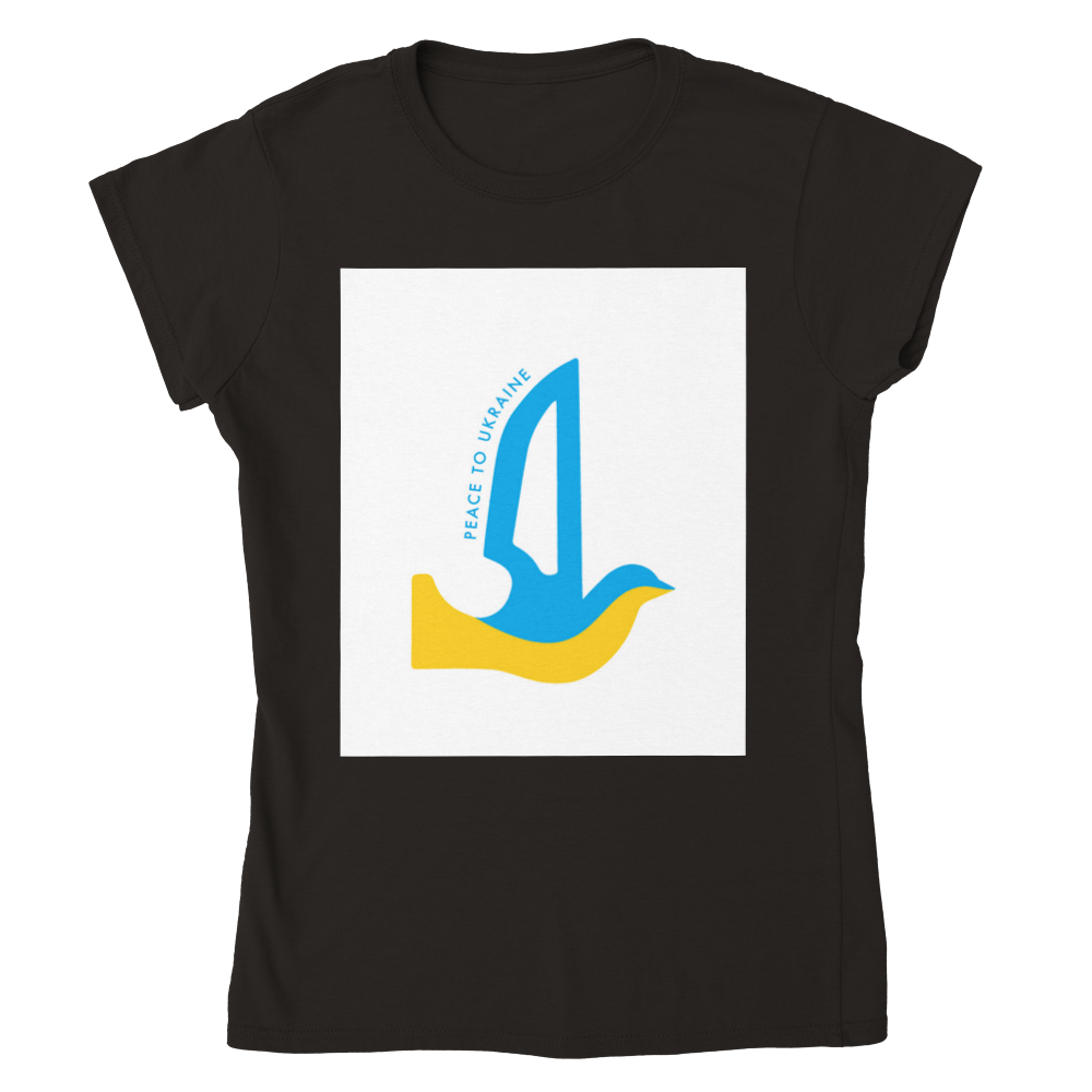 Peace to Ukraine T-shirt, kvinde, flere farver