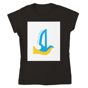 Peace to Ukraine T-shirt, kvinde, flere farver