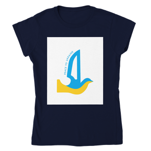 Peace to Ukraine T-shirt, kvinde, flere farver