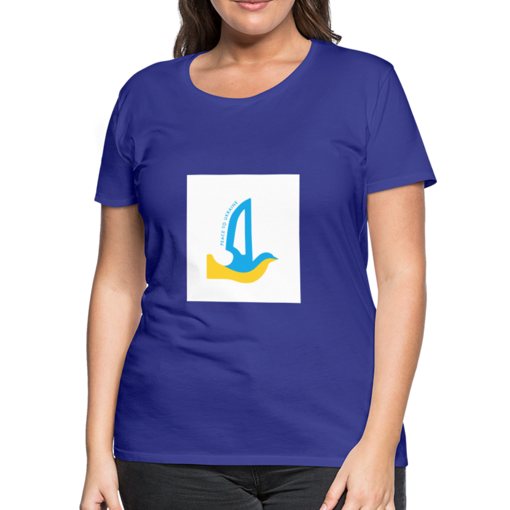 Peace to Ukraine T-Shirt, kvinde, flere farver - royal blue