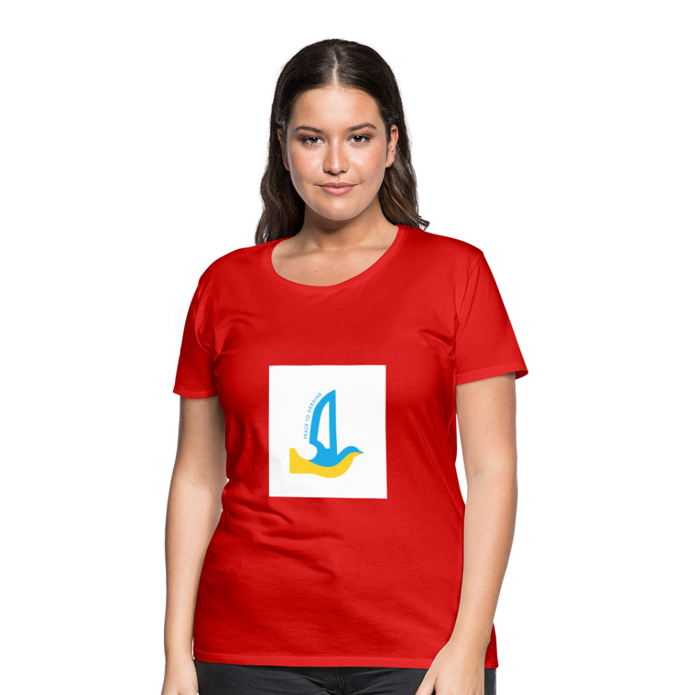 Peace to Ukraine T-Shirt, kvinde, flere farver - red