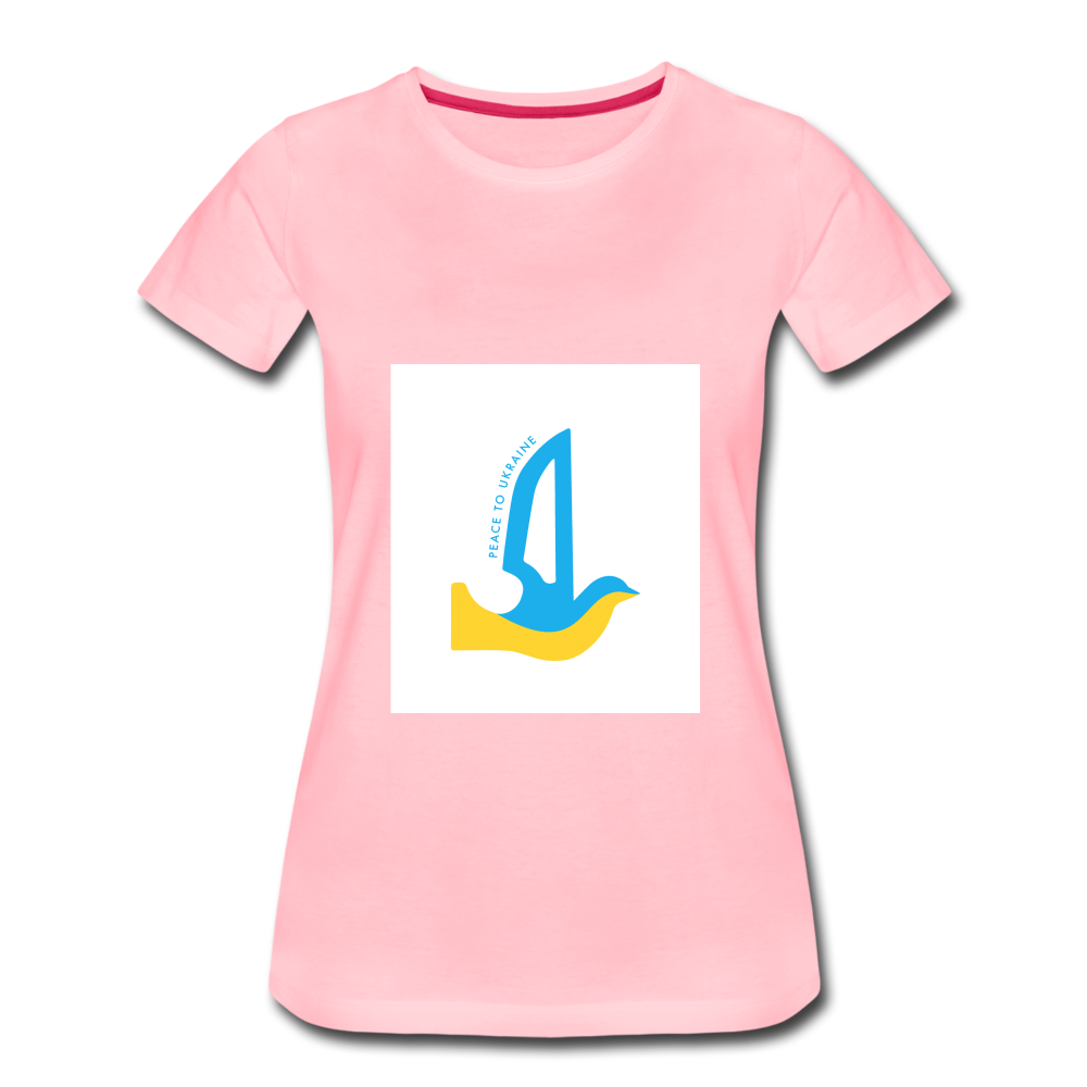 Peace to Ukraine T-Shirt, kvinde, flere farver - pink