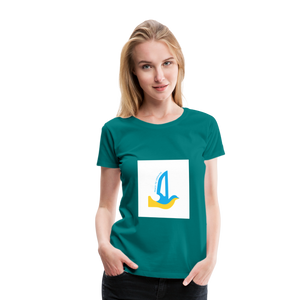 Peace to Ukraine T-Shirt, kvinde, flere farver - teal