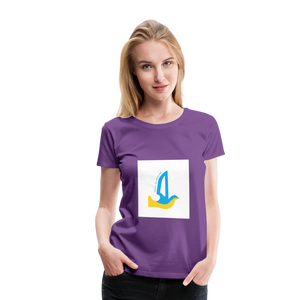 Peace to Ukraine T-Shirt, kvinde, flere farver - purple
