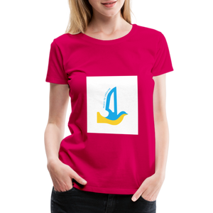 Peace to Ukraine T-Shirt, kvinde, flere farver - dark pink