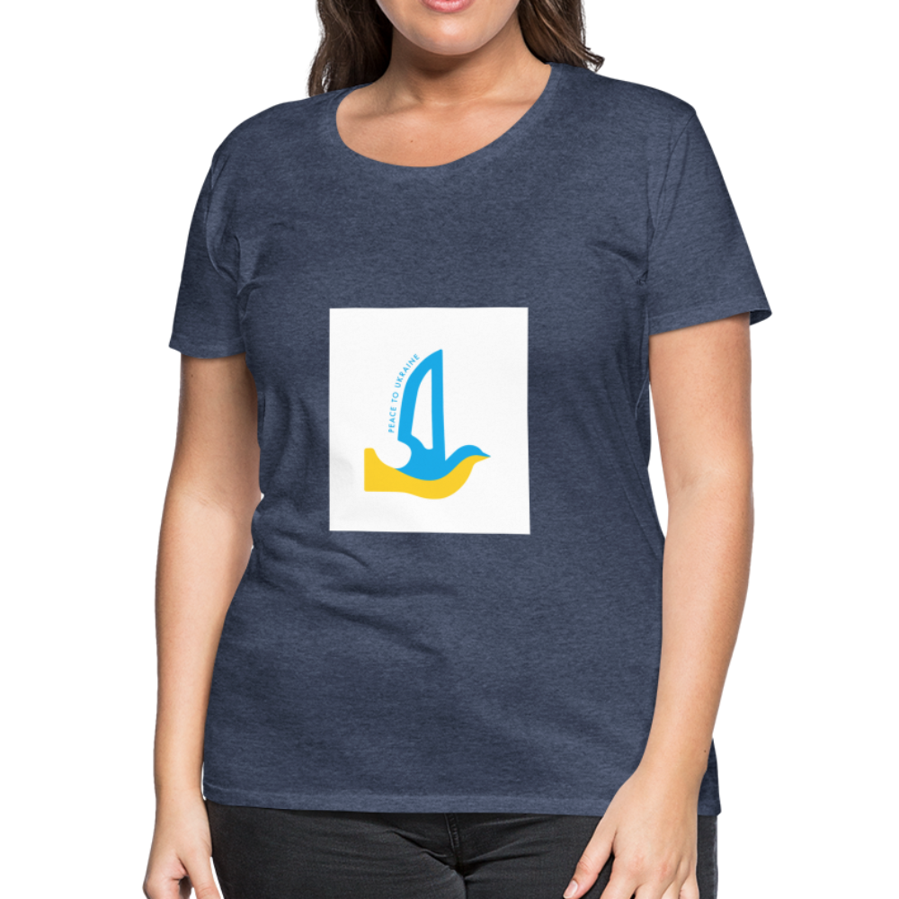 Peace to Ukraine T-Shirt, kvinde, flere farver - heather blue