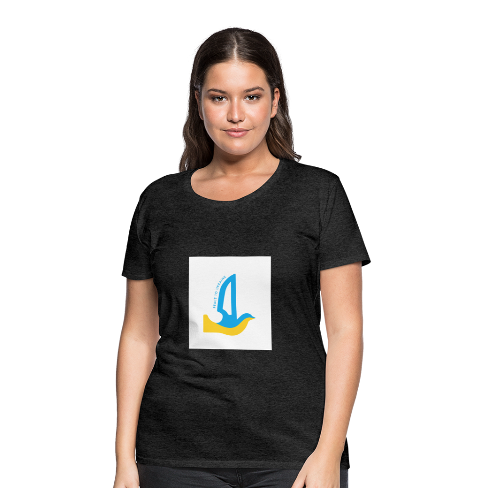 Peace to Ukraine T-Shirt, kvinde, flere farver - charcoal grey