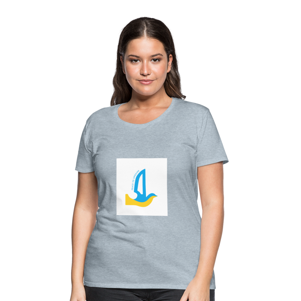 Peace to Ukraine T-Shirt, kvinde, flere farver - heather ice blue