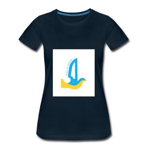 Peace to Ukraine T-Shirt, kvinde, flere farver - deep navy