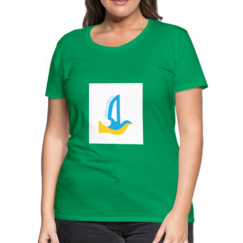 Peace to Ukraine T-Shirt, kvinde, flere farver - kelly green