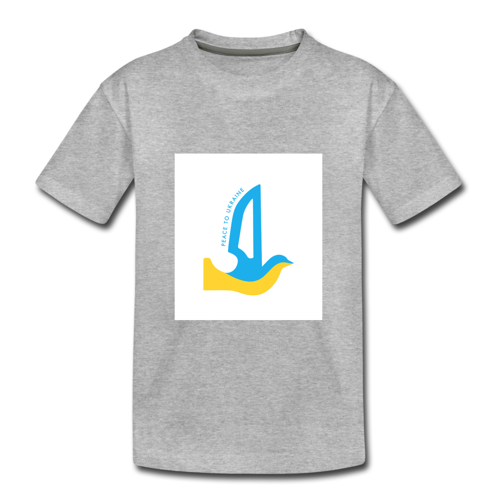 Peace to Ukraine T-Shirt, barn, flere farver - heather gray