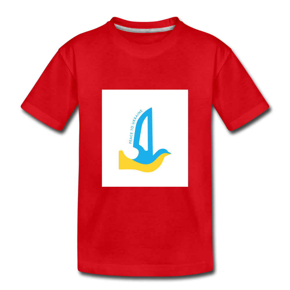 Peace to Ukraine T-Shirt, barn, flere farver - red