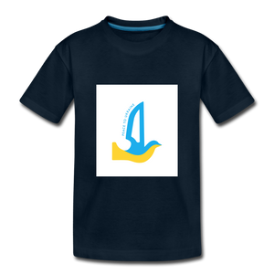 Peace to Ukraine T-Shirt, barn, flere farver - deep navy