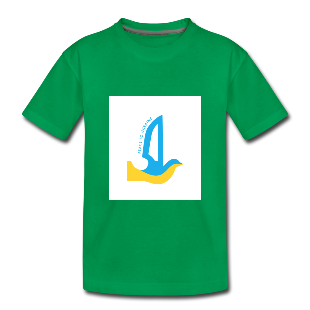 Peace to Ukraine T-Shirt, barn, flere farver - kelly green