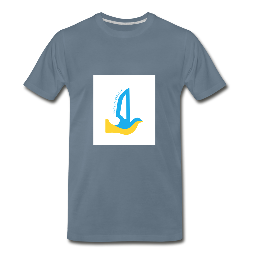 Peace to Ukraine T-Shirt, herre - steel blue