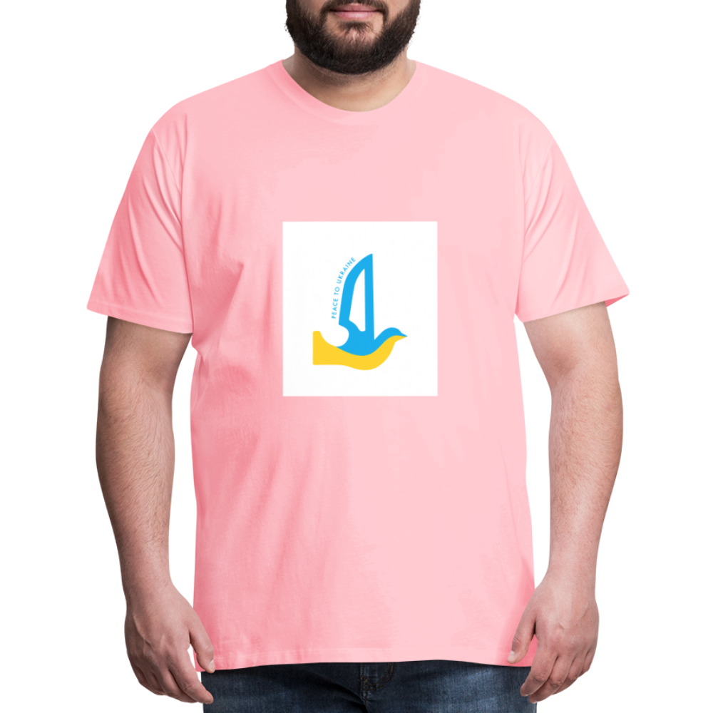 Peace to Ukraine T-Shirt, herre - pink