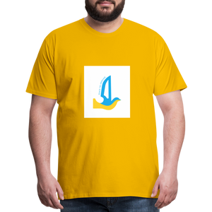 Peace to Ukraine T-Shirt, herre - sun yellow