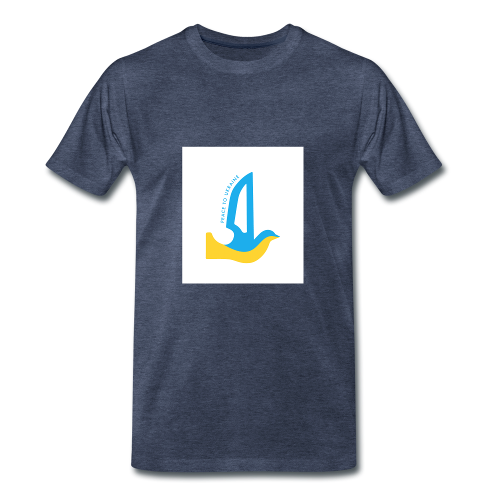 Peace to Ukraine T-Shirt, herre - heather blue