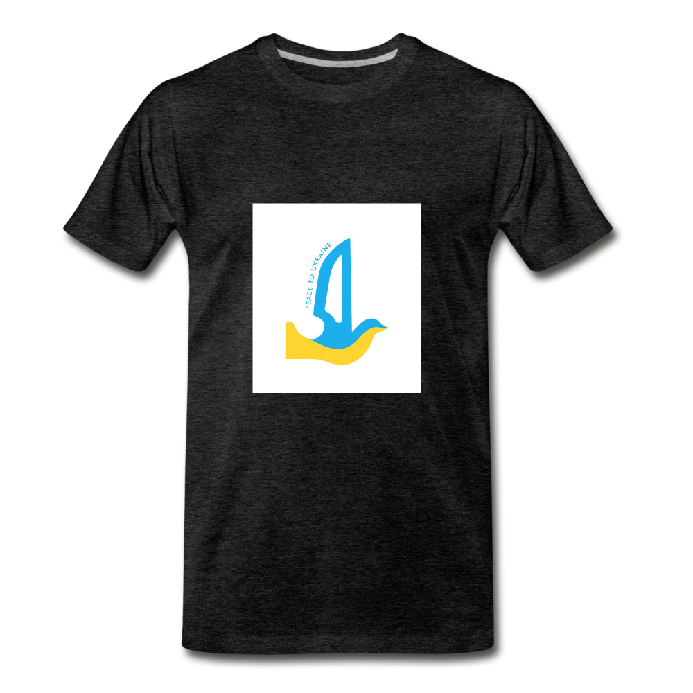 Peace to Ukraine T-Shirt, herre - charcoal grey